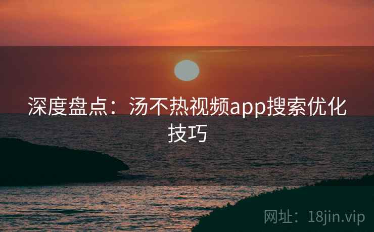 深度盘点:汤不热视频app搜索优化技巧